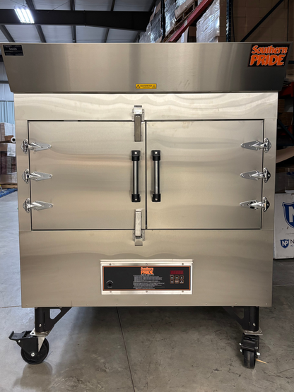 New Southern Pride SPK-500 Stainless Steel Gas Rotisserie Smoker - 75,000 BTU