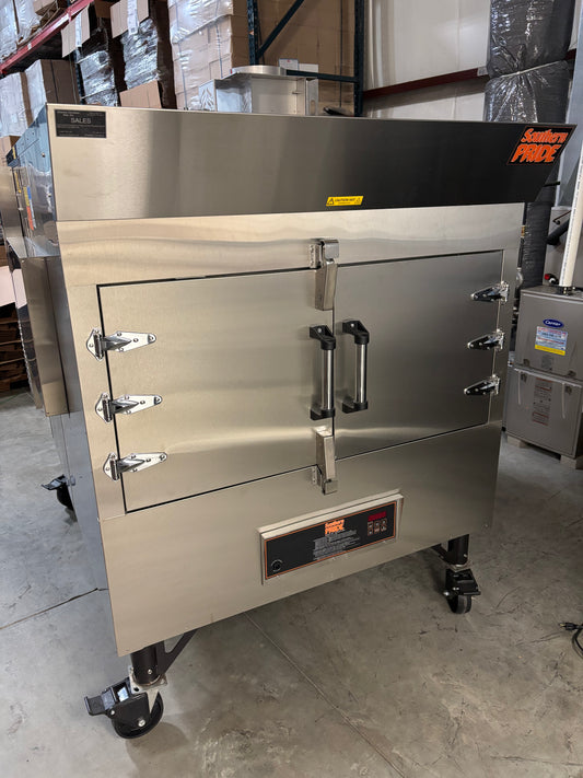 New Southern Pride SPK-500 Stainless Steel Gas Rotisserie Smoker - 75,000 BTU