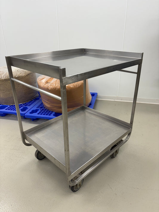 Stainless Steel Cart with 2 Shelves